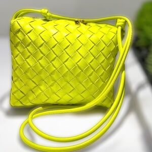 Bottega Veneta  Intrecciato Loop Camera Bag Acid Kiwi